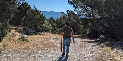 Köprünün kuzey ve güney ayaklarında haritalama çalışması yapıldı