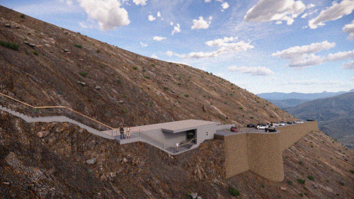 Çımağıl Mağarası Ziyaretçi Merkezi genel görünümü