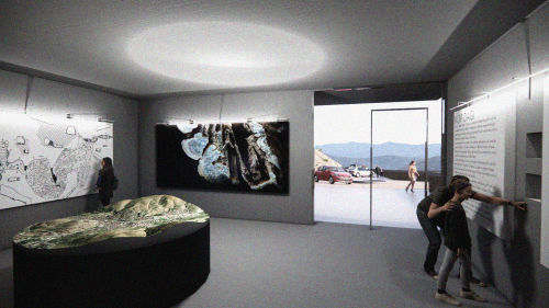 Çımağıl Mağarası Ziyaretçi Merkezi iç mekanı