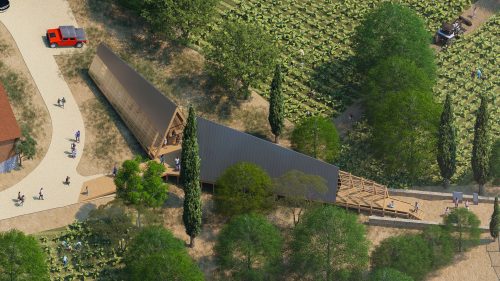 Ziyaretçi merkezi (Öneri I) genel görünüm