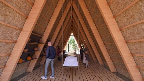 Ziyaretçi merkezi (Öneri II) iç mekanı