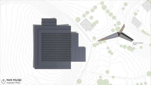 Koruma çatısı ve ziyaretçi merkezi (Öneri I) çatı planı