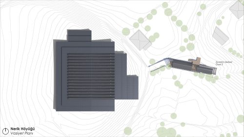 Koruma çatısı ve ziyaretçi merkezi (Öneri II) çatı planı