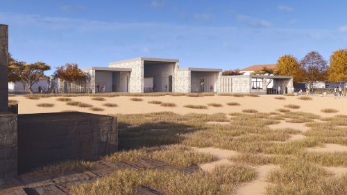 Dara Nekropolü'nde yeni ziyaretçi merkezine bakış