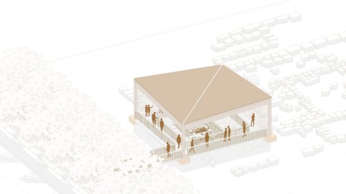 Batı mozaiği koruma çatısı perspektifi